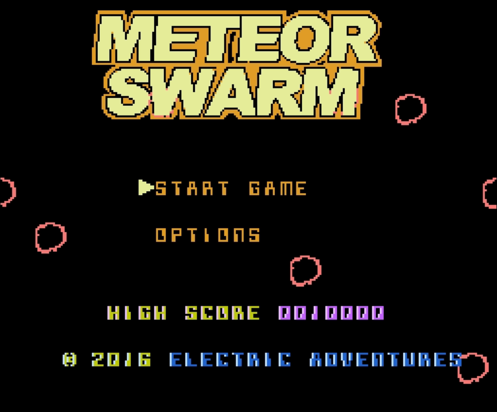 Meteor Swarm NES Title Screen